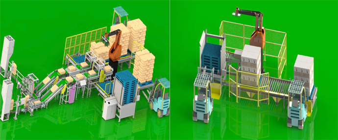 碼垛機器人生產(chǎn)線在各行業(yè)領域中被廣泛應用